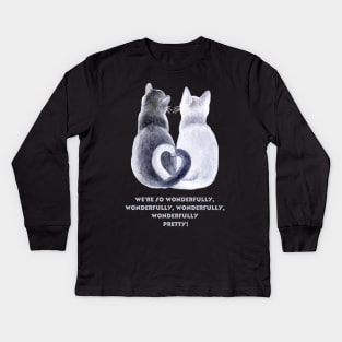 Lovecats! By the Cure. Kids Long Sleeve T-Shirt